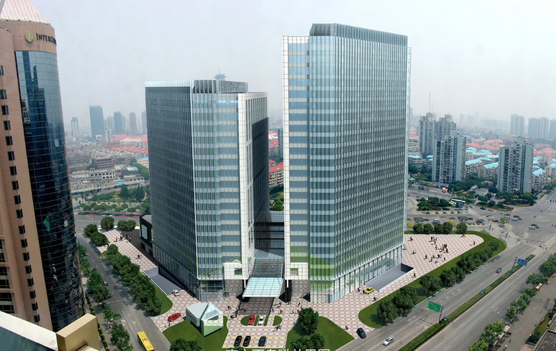 上海浦东新区东方金融广场写字楼租售，地铁2/4/6/9号线、高低双塔楼设计